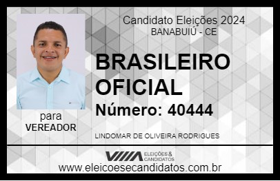 Candidato BRASILEIRO OFICIAL 2024 - BANABUIÚ - Eleições