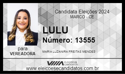 Candidato LULU 2024 - MARCO - Eleições