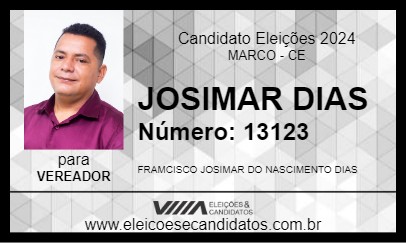 Candidato JOSIMAR DIAS 2024 - MARCO - Eleições