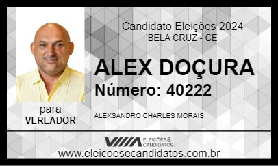 Candidato ALEX DOÇURA 2024 - BELA CRUZ - Eleições