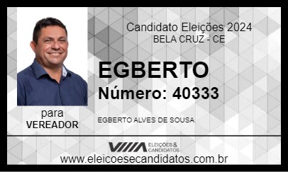 Candidato EGBERTO 2024 - BELA CRUZ - Eleições