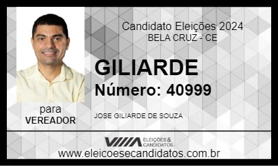 Candidato GILIARDE 2024 - BELA CRUZ - Eleições