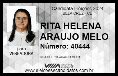 Candidato RITA PROFESSORA 2024 - BELA CRUZ - Eleições