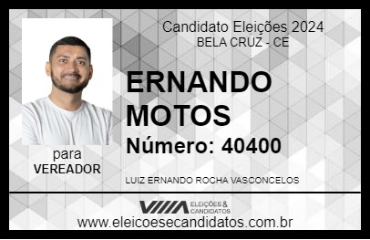 Candidato ERNANDO MOTOS 2024 - BELA CRUZ - Eleições