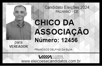 Candidato CHICO DA ASSOCIAÇÃO 2024 - PALHANO - Eleições