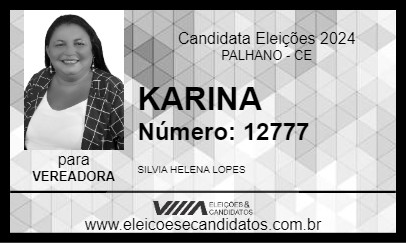 Candidato KARINA 2024 - PALHANO - Eleições