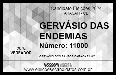 Candidato GERVÁSIO DAS ENDEMIAS 2024 - ARACATI - Eleições