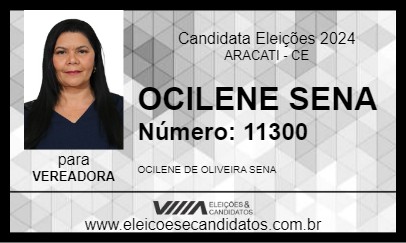 Candidato OCILENE SENA 2024 - ARACATI - Eleições