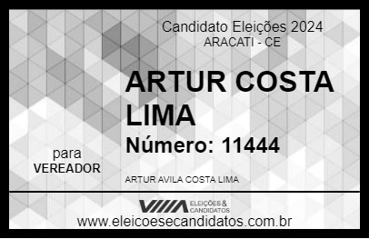 Candidato ARTUR COSTA LIMA 2024 - ARACATI - Eleições