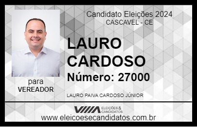 Candidato LAURO CARDOSO 2024 - CASCAVEL - Eleições