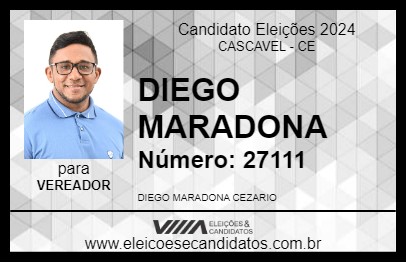 Candidato DIEGO MARADONA 2024 - CASCAVEL - Eleições