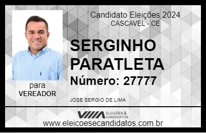 Candidato SERGINHO PARATLETA 2024 - CASCAVEL - Eleições