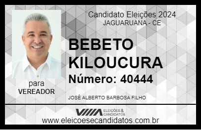 Candidato BEBETO KILOUCURA 2024 - JAGUARUANA - Eleições