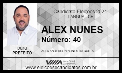 Candidato ALEX NUNES 2024 - TIANGUÁ - Eleições