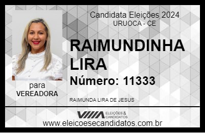 Candidato RAIMUNDINHA LIRA 2024 - URUOCA - Eleições