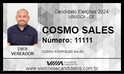 Candidato COSMO SALES 2024 - URUOCA - Eleições