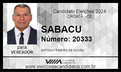 Candidato SABACU 2024 - CROATÁ - Eleições