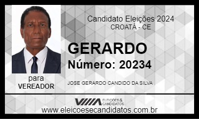 Candidato GERARDO 2024 - CROATÁ - Eleições