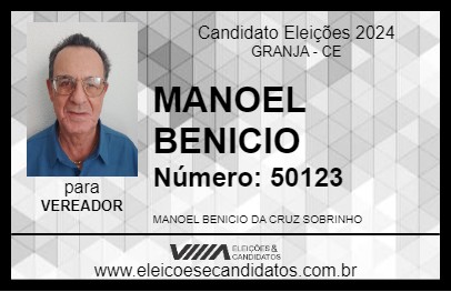 Candidato MANOEL BENICIO 2024 - GRANJA - Eleições