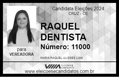 Candidato RAQUEL DENTISTA 2024 - CRUZ - Eleições