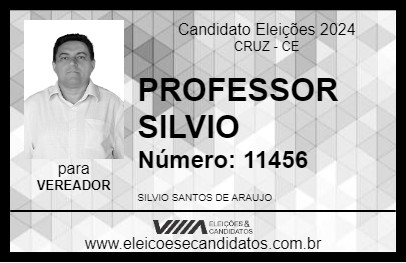 Candidato PROFESSOR SILVIO 2024 - CRUZ - Eleições