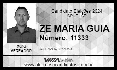 Candidato ZE MARIA GUIA 2024 - CRUZ - Eleições