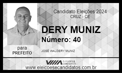 Candidato DERY MUNIZ 2024 - CRUZ - Eleições