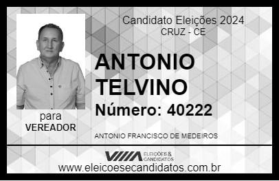 Candidato ANTONIO TELVINO 2024 - CRUZ - Eleições