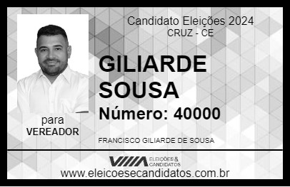 Candidato GILIARDE SOUSA 2024 - CRUZ - Eleições