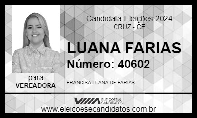 Candidato LUANA FARIAS 2024 - CRUZ - Eleições