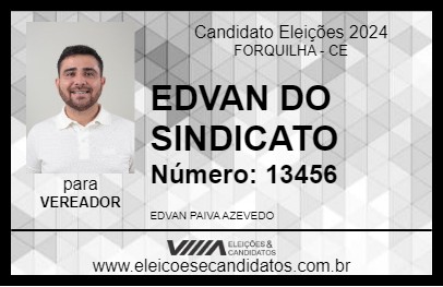 Candidato EDVAN DO SINDICATO 2024 - FORQUILHA - Eleições