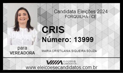 Candidato CRIS 2024 - FORQUILHA - Eleições