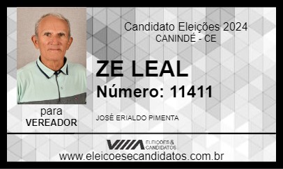 Candidato ZE LEAL 2024 - CANINDÉ - Eleições