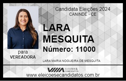 Candidato LARA MESQUITA 2024 - CANINDÉ - Eleições