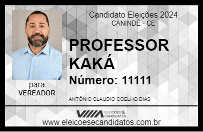 Candidato PROFESSOR KAKÁ 2024 - CANINDÉ - Eleições