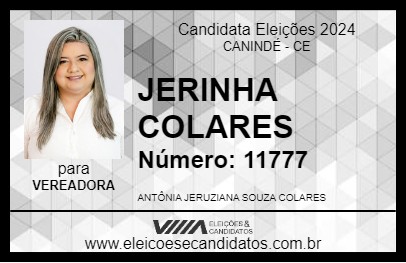 Candidato JERINHA COLARES 2024 - CANINDÉ - Eleições