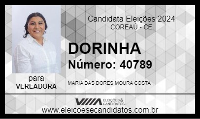 Candidato DORINHA 2024 - COREAÚ - Eleições