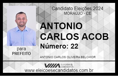 Candidato ANTONIO CARLOS ACOB 2024 - MORAÚJO - Eleições