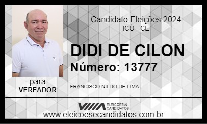 Candidato DIDI DE CILON 2024 - ICÓ - Eleições