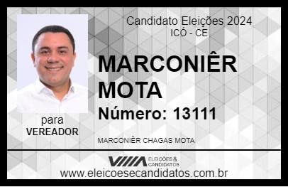 Candidato MARCONIÊR MOTA 2024 - ICÓ - Eleições