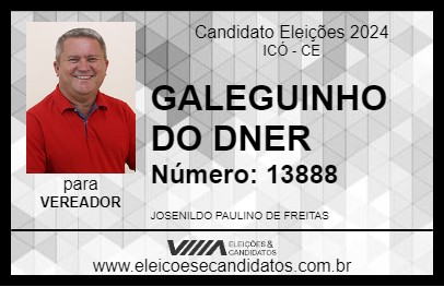 Candidato GALEGUINHO DO DNER 2024 - ICÓ - Eleições