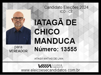 Candidato IATAGÃ DE CHICO MANDUCA 2024 - ICÓ - Eleições