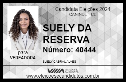 Candidato SUELY DA RESERVA 2024 - CANINDÉ - Eleições