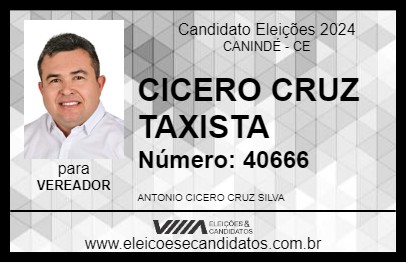 Candidato CICERO CRUZ TAXISTA 2024 - CANINDÉ - Eleições