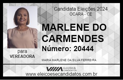 Candidato MARLENE DO CARMENDES 2024 - OCARA - Eleições