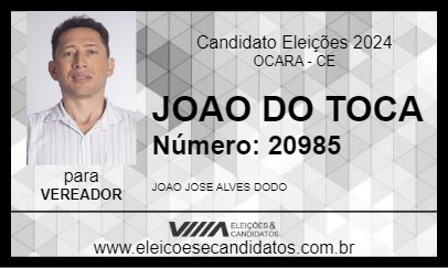 Candidato JOAO DO TOCA 2024 - OCARA - Eleições