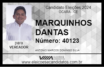 Candidato MARQUINHOS DANTAS 2024 - OCARA - Eleições