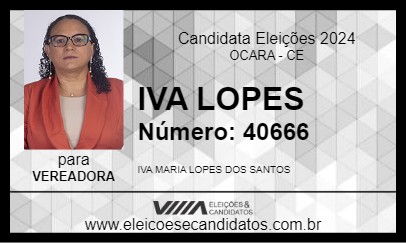 Candidato IVA LOPES 2024 - OCARA - Eleições