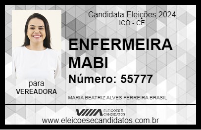 Candidato ENFERMEIRA MABI 2024 - ICÓ - Eleições