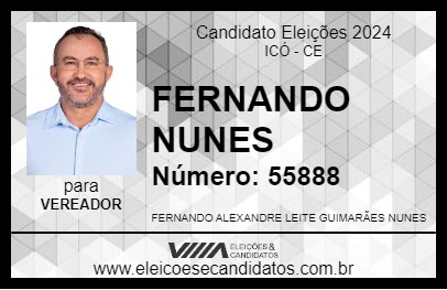 Candidato FERNANDO NUNES 2024 - ICÓ - Eleições